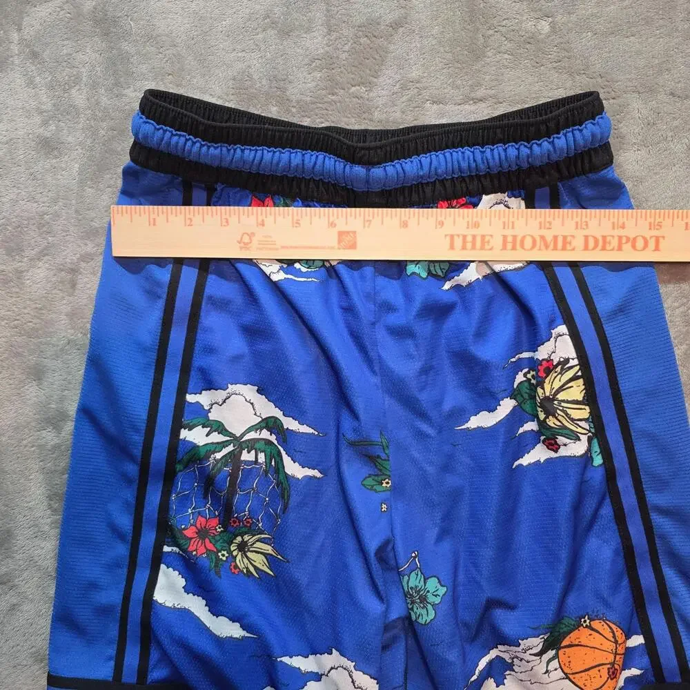 Nike Hoop Island Shorts Mens S Blue Dri-Fit Floral Basketball Tropical
